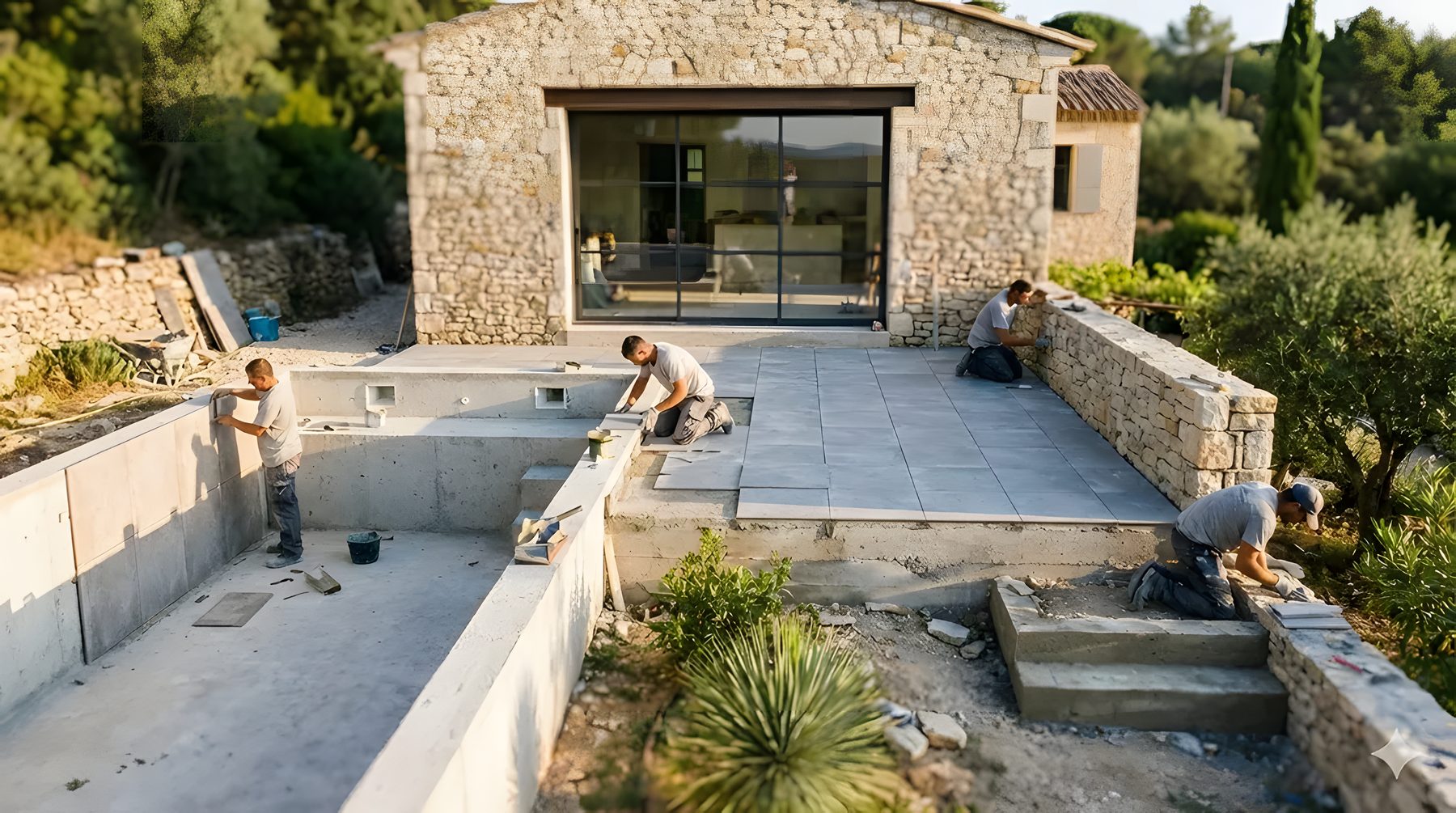 Chantier d'aménagement extérieur BatiSûr