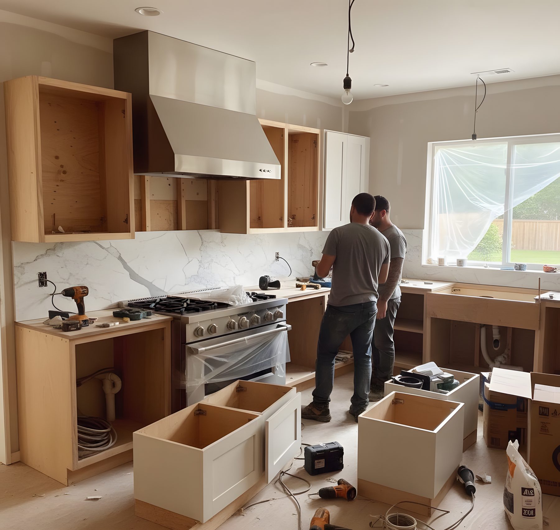 Chantier de rénovation de cuisine BatiSûr