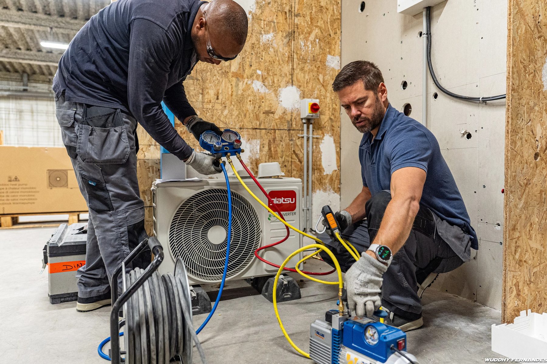 Chantier de chauffage, ventilation et climatisation BatiSûr